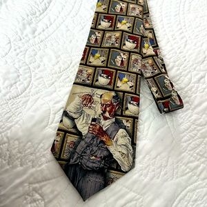 Saturday Evening Post ‘The Pharmacist’ Silk Neck Tie Norman Rockwell 59” NWT